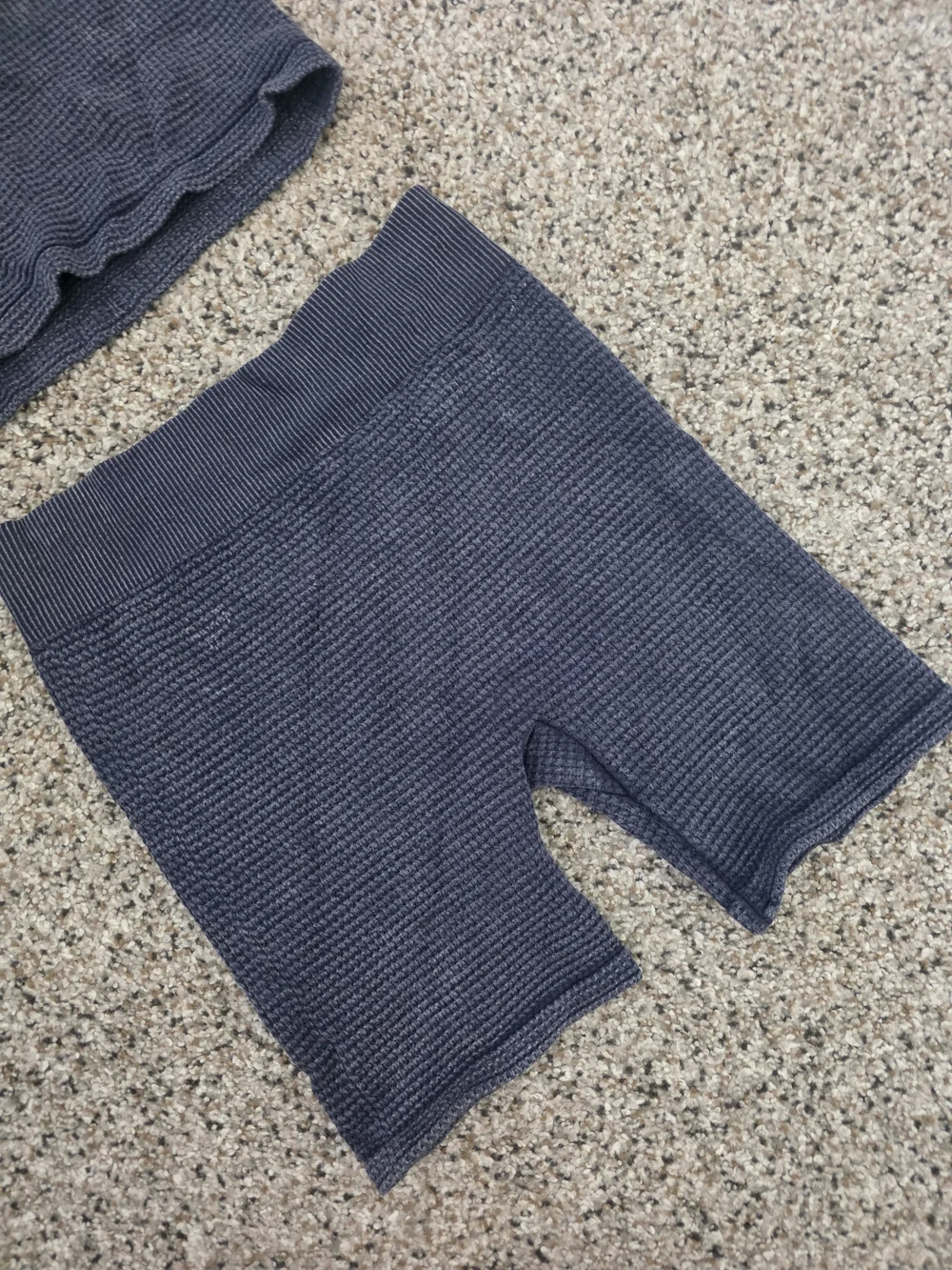 Bike Shorts Waffle Knit SET - Navy Small/ Med Loungewear